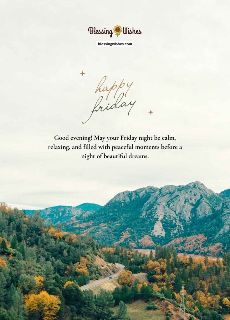 Good Evening Friday Night Blessings
