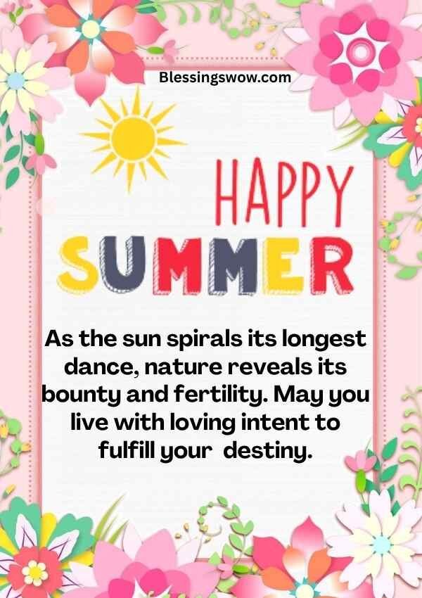 Summer Solstice greetings and blessings image