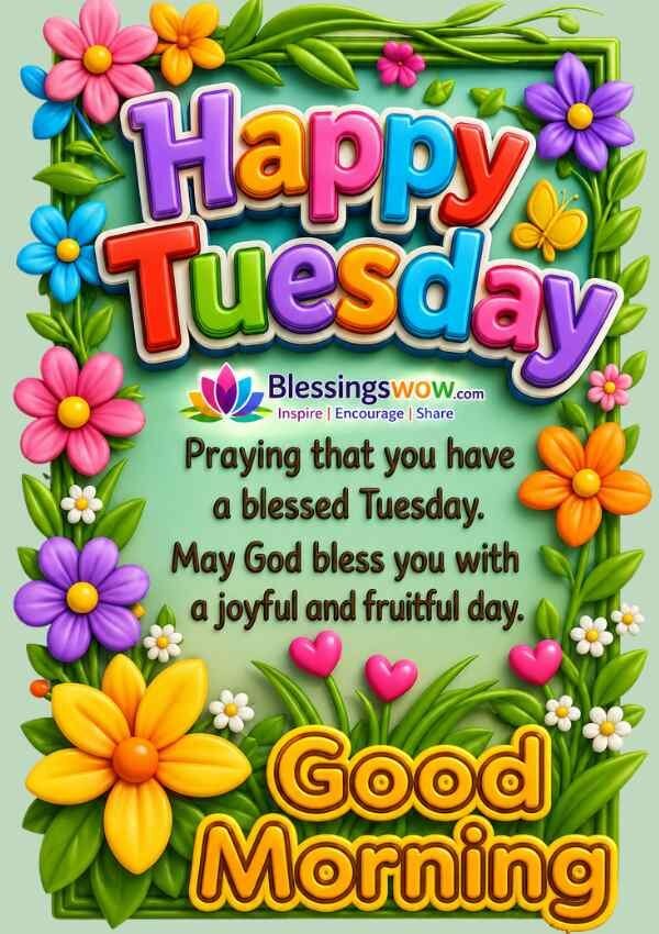 Happy Tuesday Blessings, Quotes and Prayers