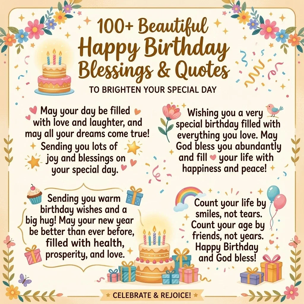 Happy Birthday Blessings and Quotes