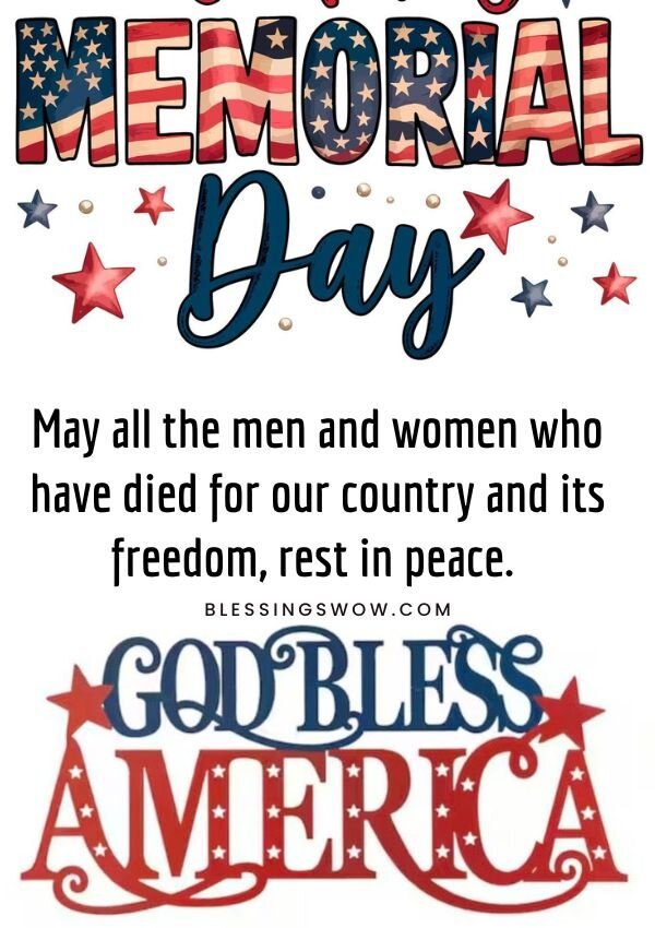 Religious Memorial Day blessings with faith, prayer and remembrance