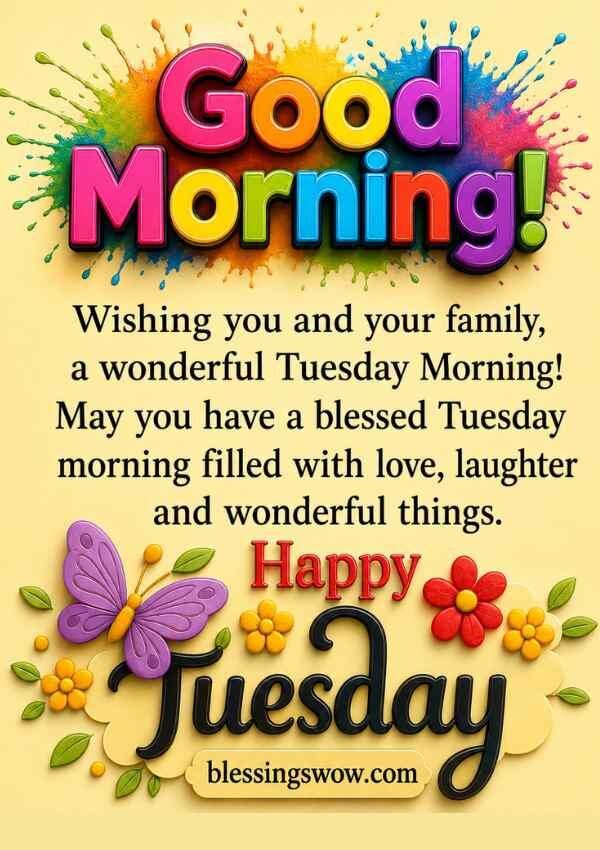 Beautiful Good Morning Tuesday Blessings