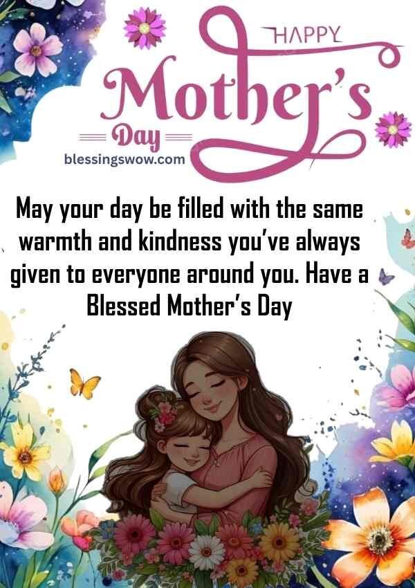 Happy Mother's Day blessings 2026 image with mother and daughter