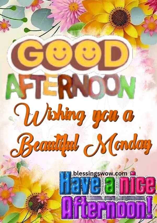 Good afternoon Monday wishes for loved ones