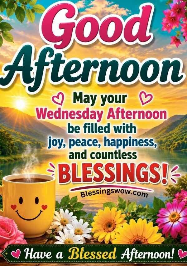Beautiful Wednesday afternoon greetings image
