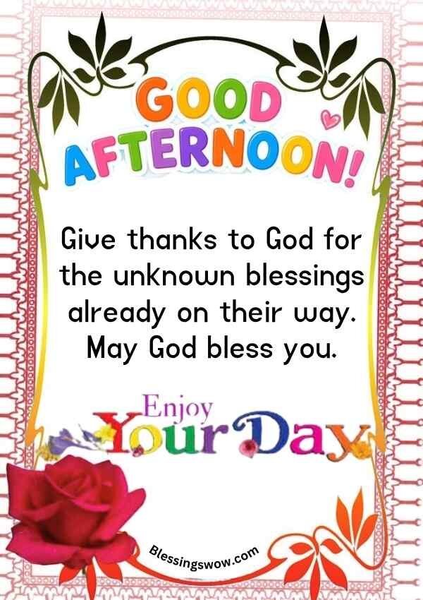 Thursday afternoon prayers and blessings image