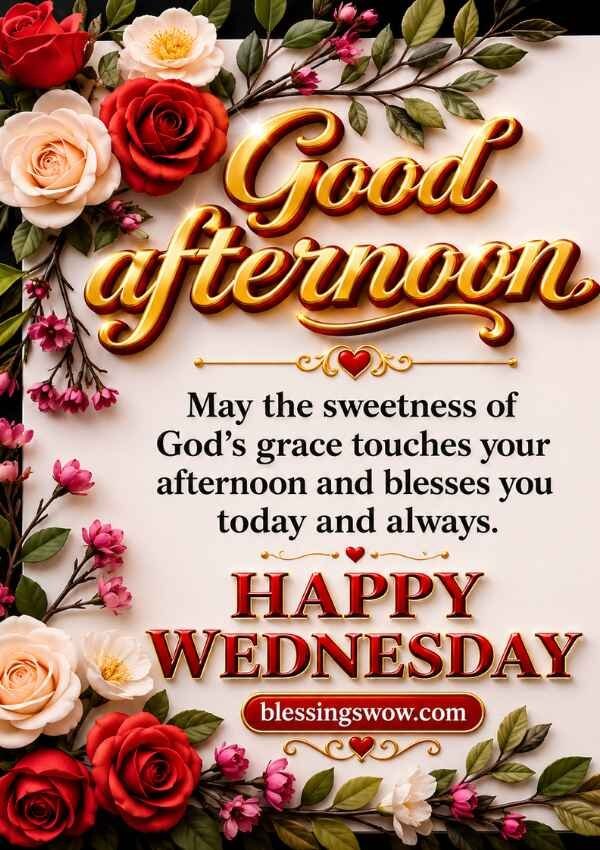 Good afternoon Wednesday blessings image