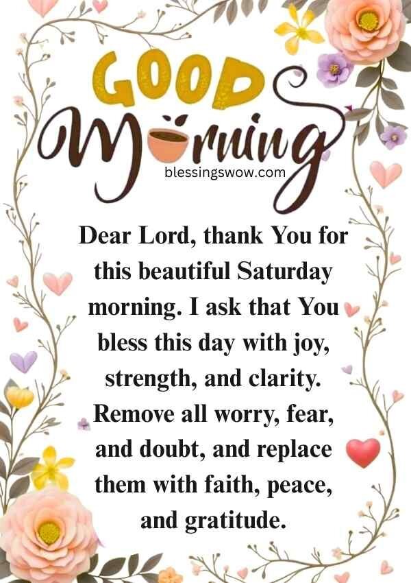 Heartfelt Saturday Morning Prayer and Blessings