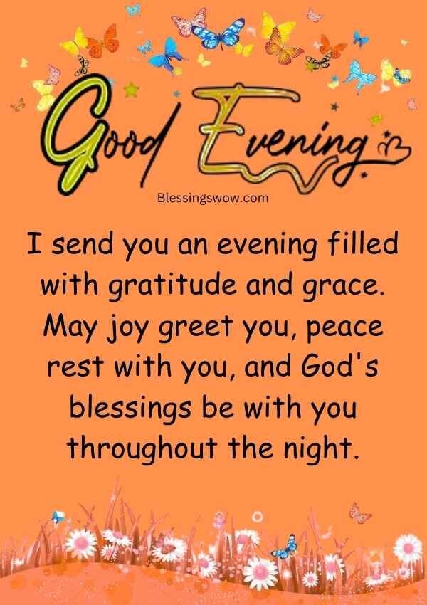 Beautiful Good Evening Blessings Image