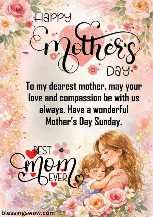 Cute Mother's Day blessings and loving message image