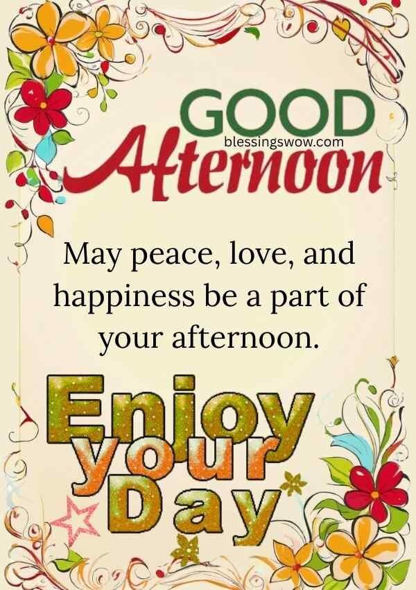 Elegant Good Afternoon Blessings Image