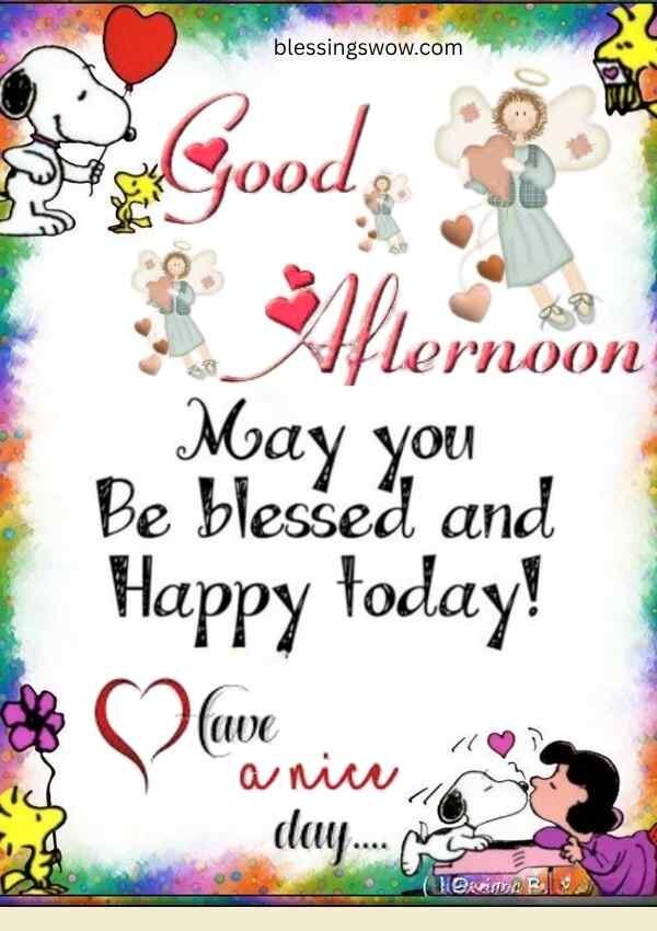 Good Afternoon Blessings Image with Positive Wishes