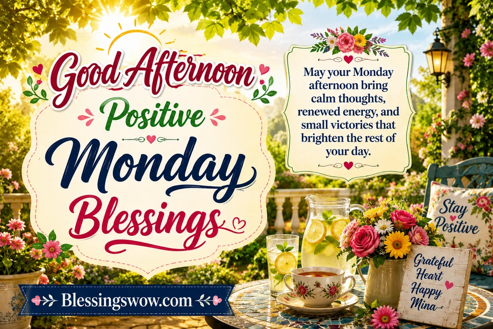 Good Afternoon Positive Monday Blessings