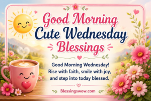 Good Morning Cute Wednesday Blessings