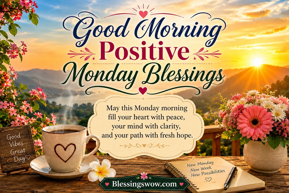 Good Morning Positive Monday Blessings