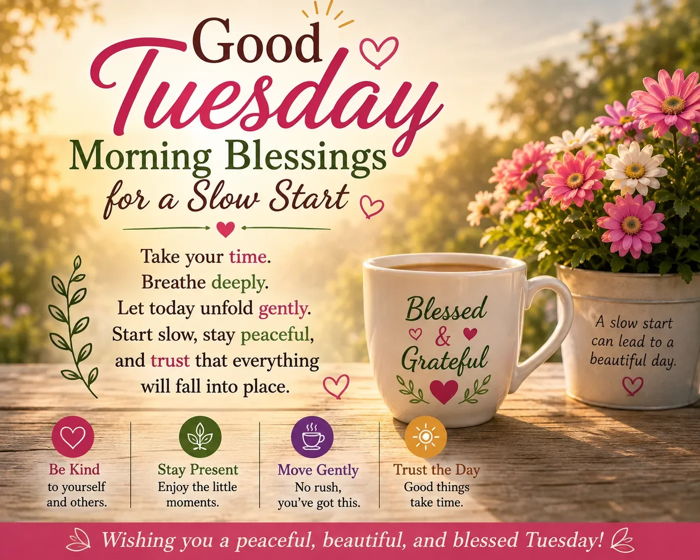 Good Tuesday Morning Blessings for a Slow Start