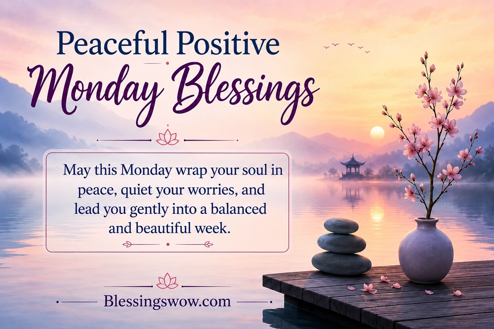 Peaceful Positive Monday Blessings