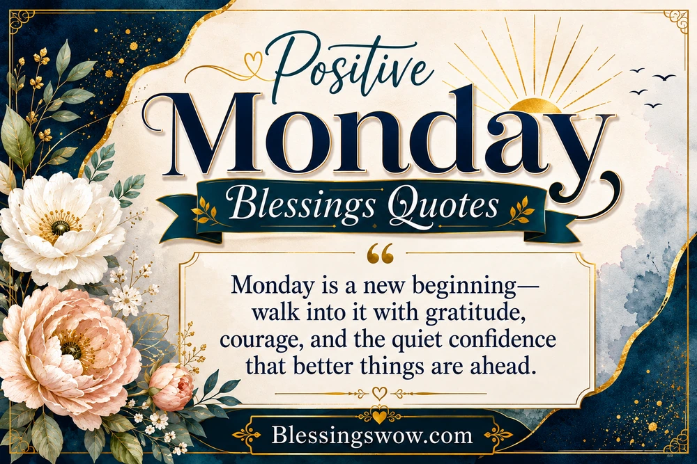 Positive Monday Blessings Quotes