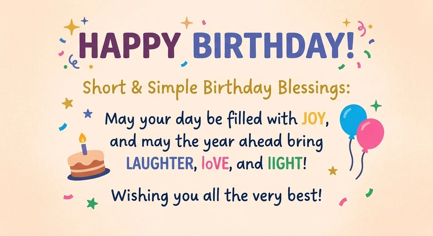 Short and Simple Happy Birthday Blessings