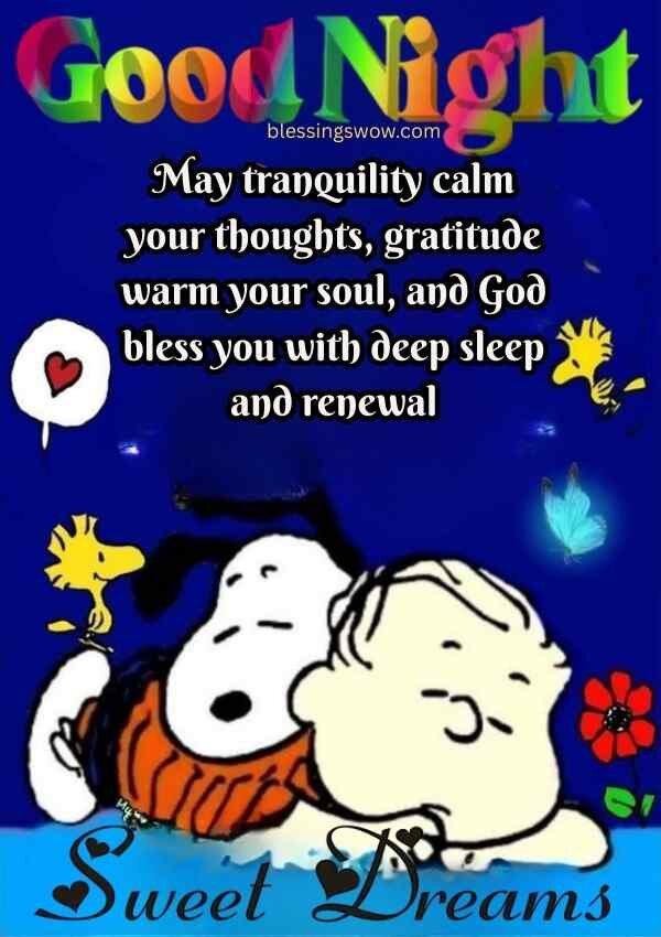 Spiritual good night blessings and prayers with peaceful moonlight