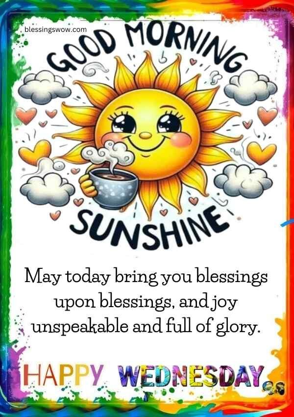 Beautiful Wednesday Morning Blessings Image