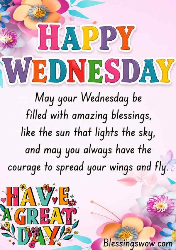 Wonderful Wednesday Blessings Image